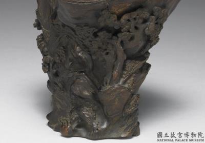 图片[3]-Carved agarwood brush holder with landscape decoration, Qing dynasty (1644-1911)-China Archive